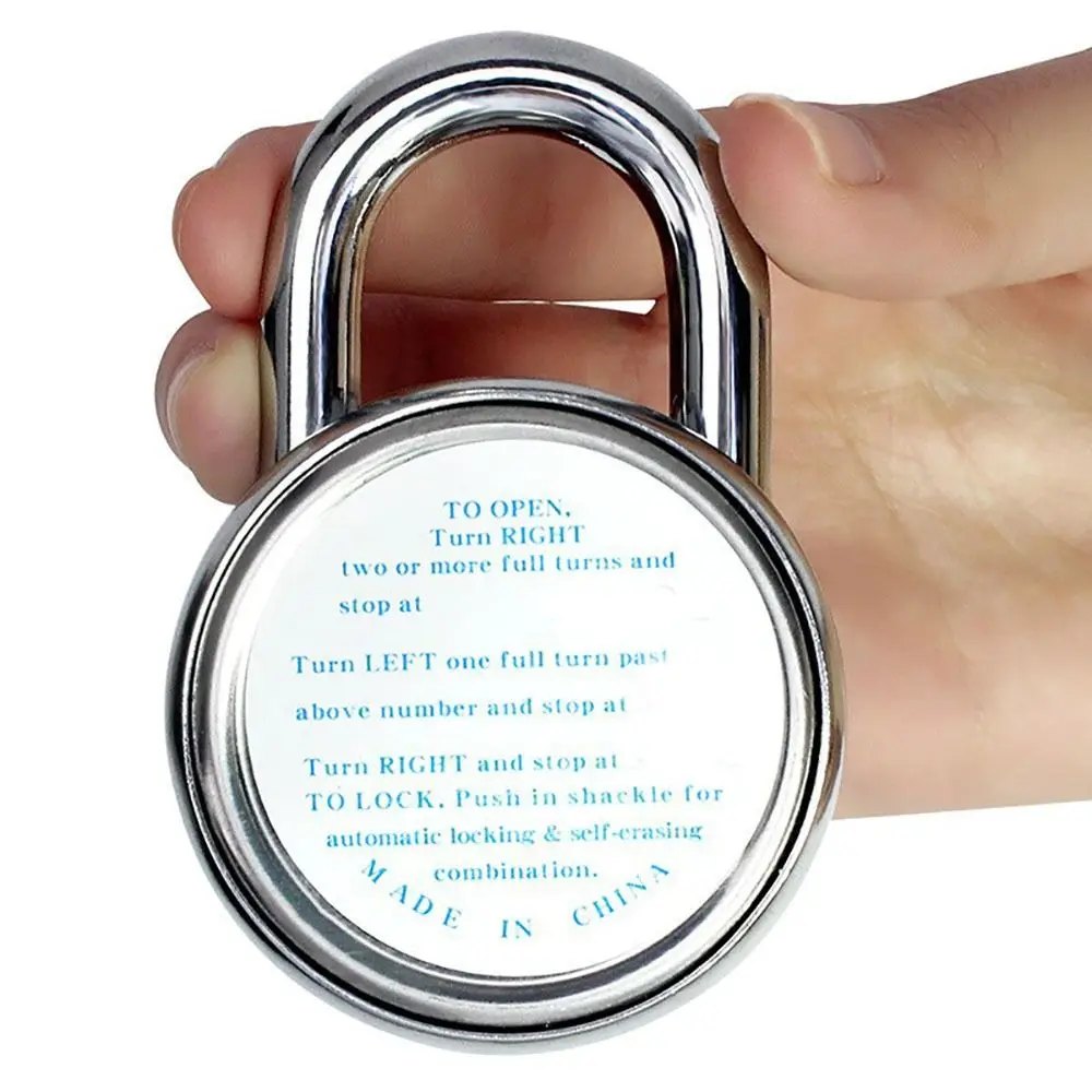 Round dial combination lock in bronze