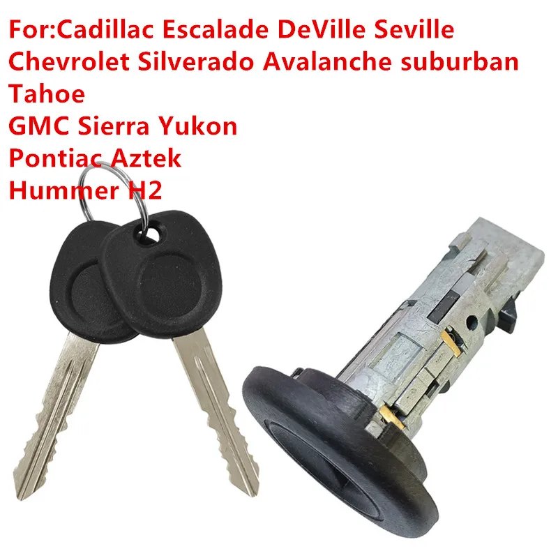 OE:15298923 Auto Ignition Lock Cylinder For Cadillac Escalade DeVille Seville For Chevy Silverado Avalanche Tahoe With 2Pcs Key