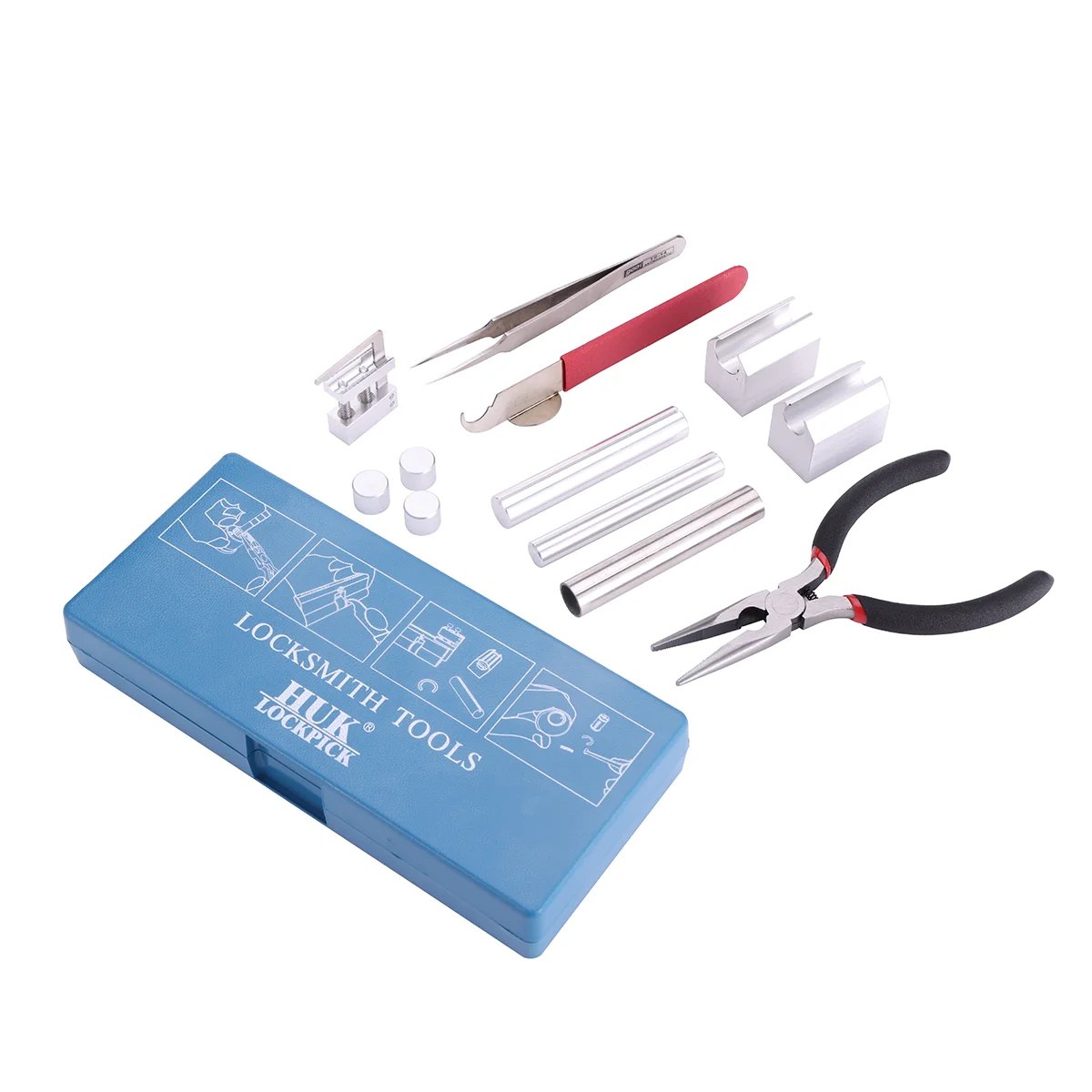 HUK twelve piece cylinder service kit in white with tool roll