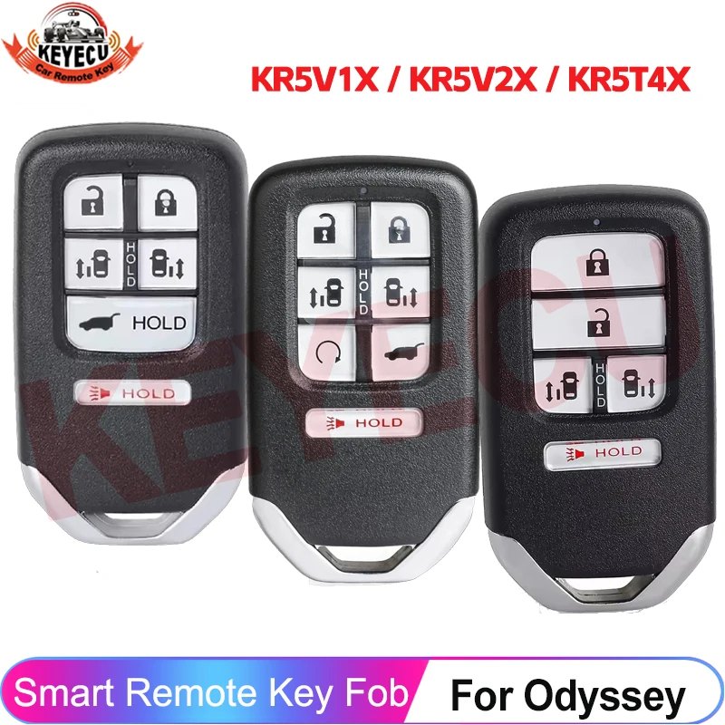 KEYECU FCC ID: KR5V1X KR5V2X KR5T4X 433MHz Smart Car Remote Key For Honda Odyssey 2014 2015 2016 2017 2018 2019 2020 2021 2022