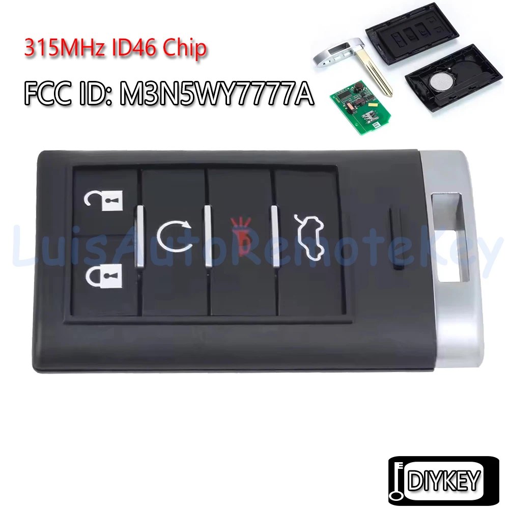 Cadillac CTS smart remote key fob