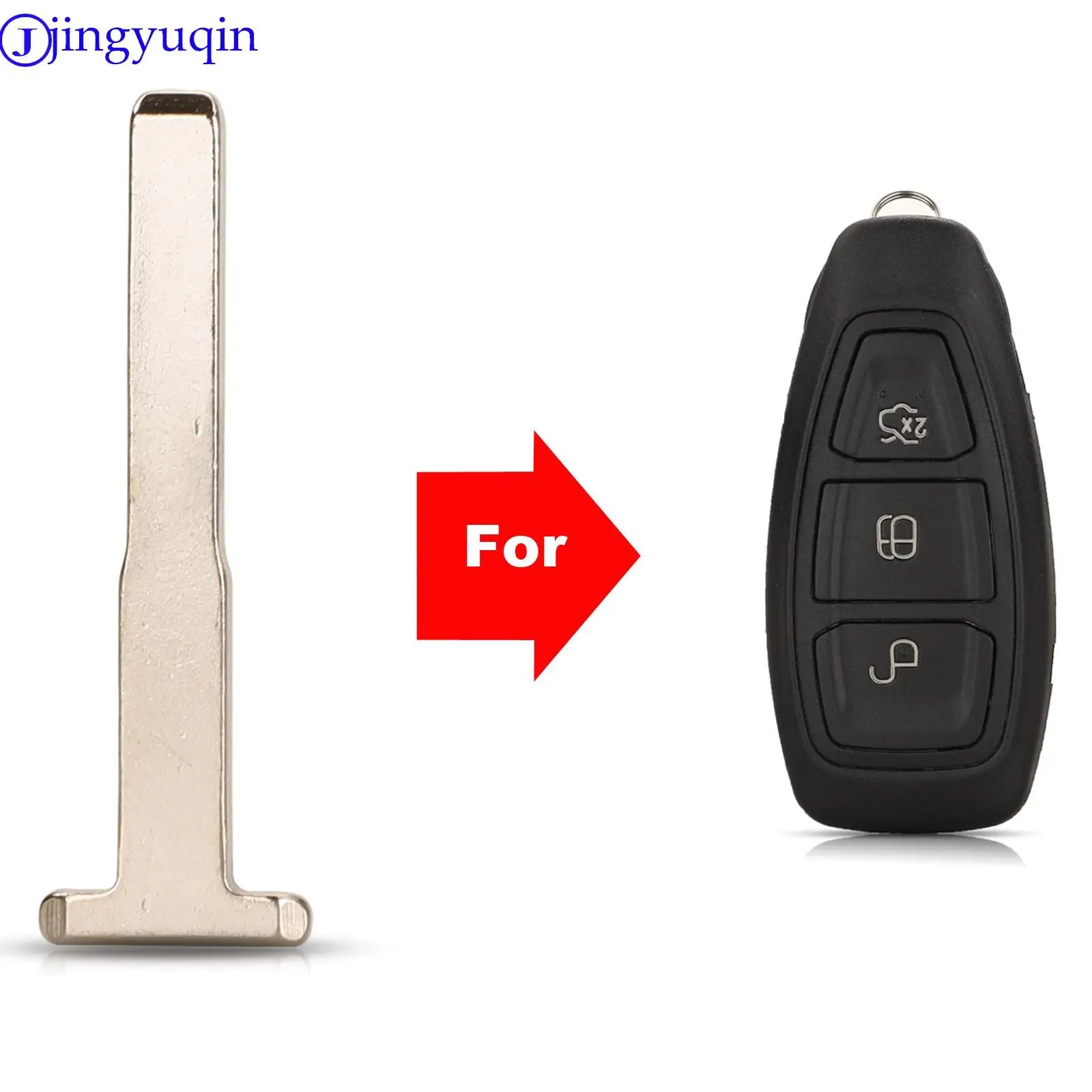 jingyuqin 10ps/lot Remote Folding Flid Blank Key Uncut Blade For Ford/Mondeo/Fiesta/Focus/Titanium Car Key