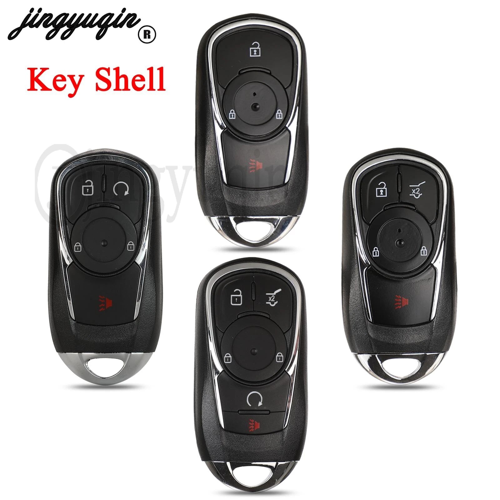Jingyuqin 4/5/6 Buttons For Opel Astra Fit Buick Verano Encore Lacrosse Regal Envision Keyless Entry Car Smart Remote Key Shell