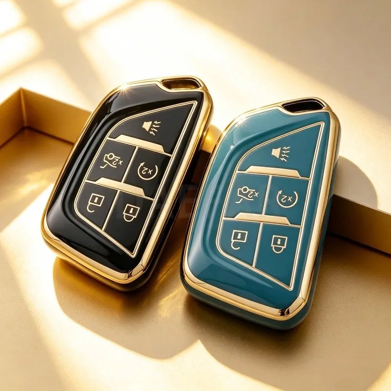 TPU Car Key Fob Cover Case Protector for Cadillac XT4 CT4 CT5 Lyriq 2020 2021 2022 2023 2024 2025 Shell Fob Protector
