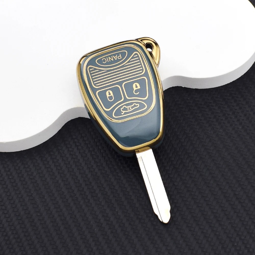 4Button TPU Car Key Fob Case Shell  for Dodge Durango Chrysler 300 Aspen Grand Voyager PT Cruiser for Jeep JK Commander Wrangler