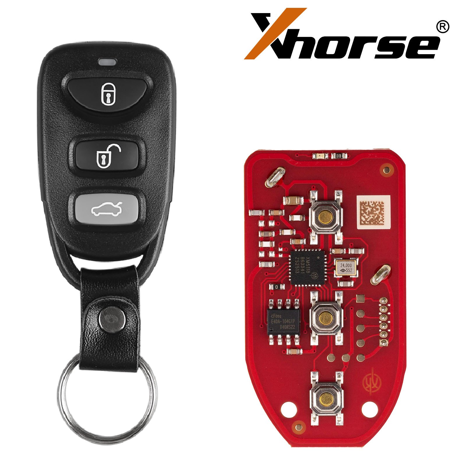 Xhorse XKHY20EN three button universal remote in a Hyundai style body