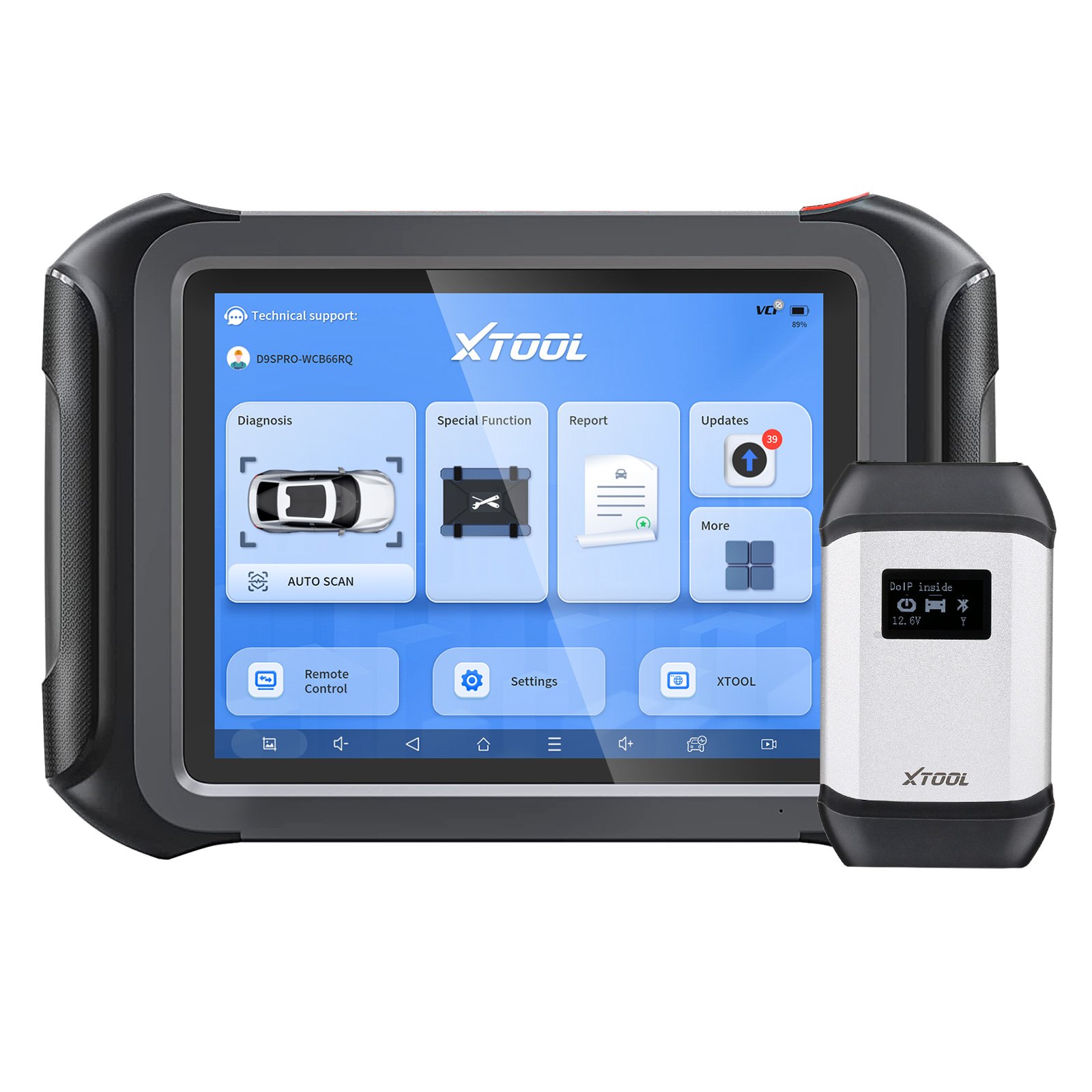 XTOOL D9S Pro WiFi diagnostic scanner with ECU coding