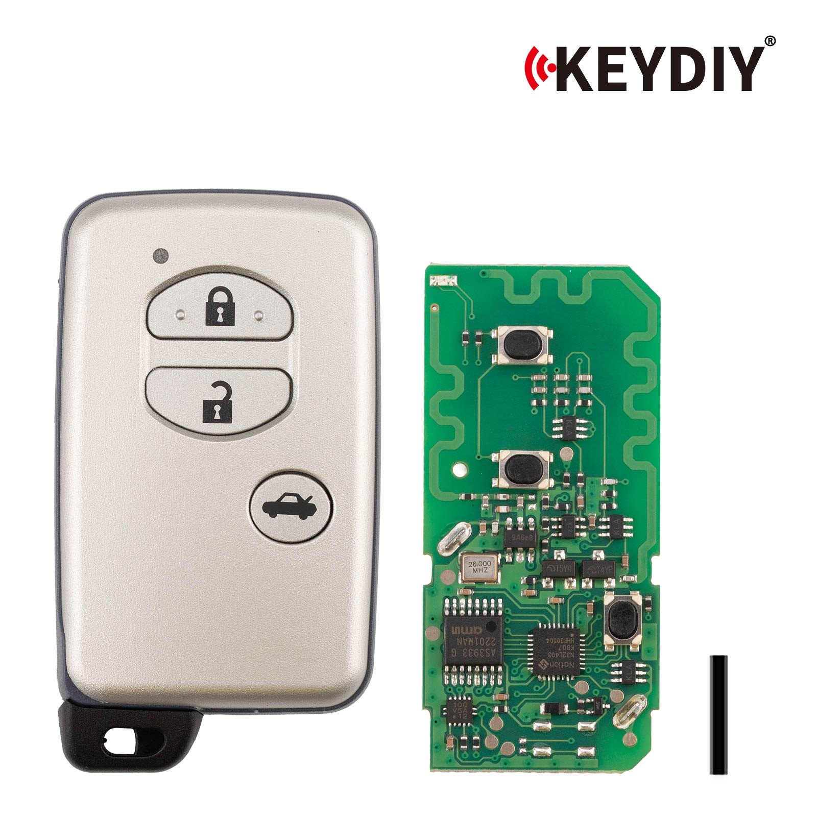 KEYDIY TIB03-3 universal smart key in silver grey
