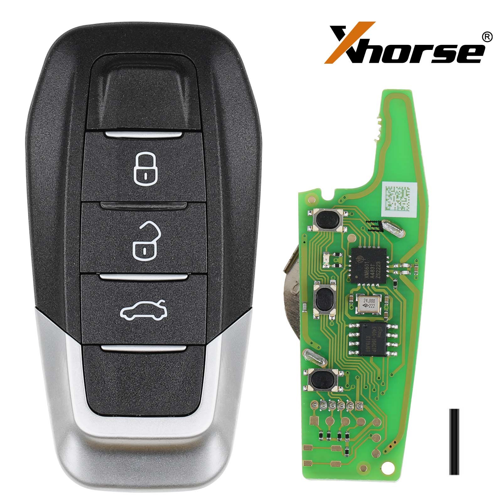 Xhorse XKFEF5EN three button folding key in bright black