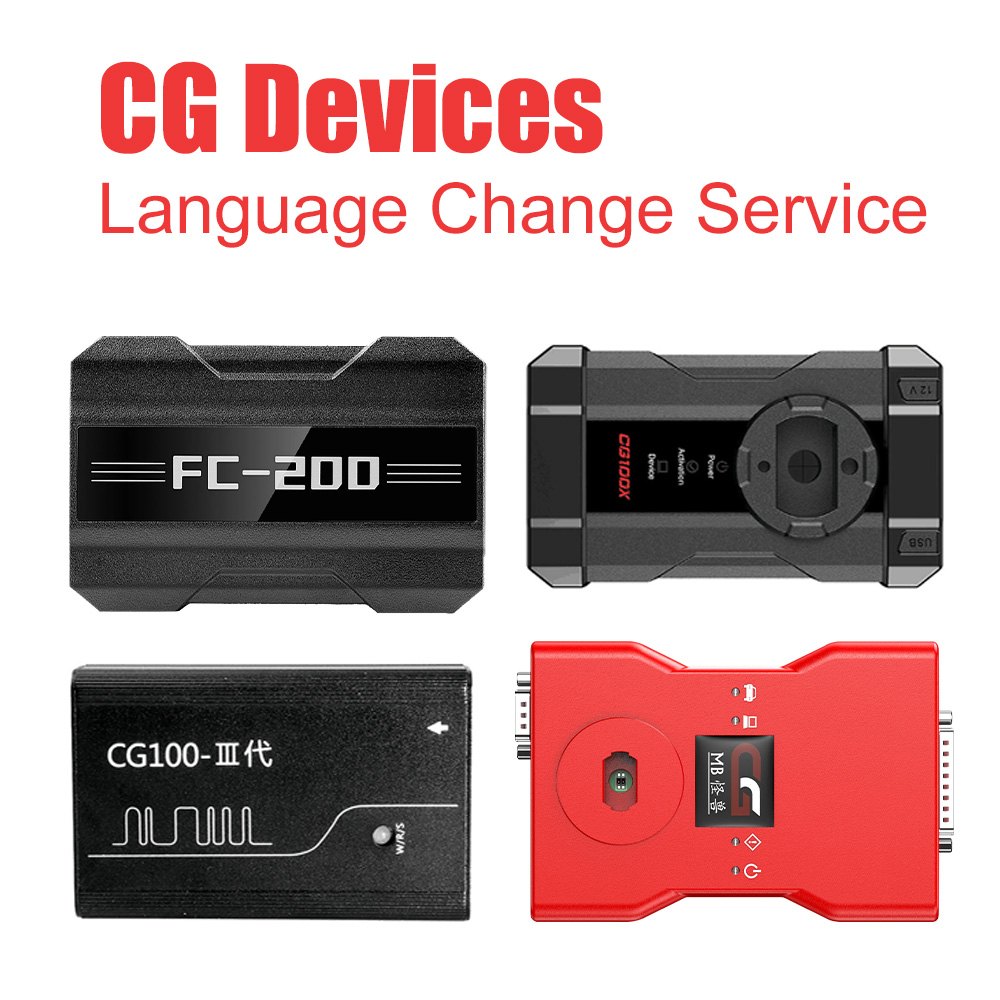 Language Change Service for FC200/ CGDI MB/ CGDI BMW/ CG100X/ CG Pro 9S12/ A2 etc