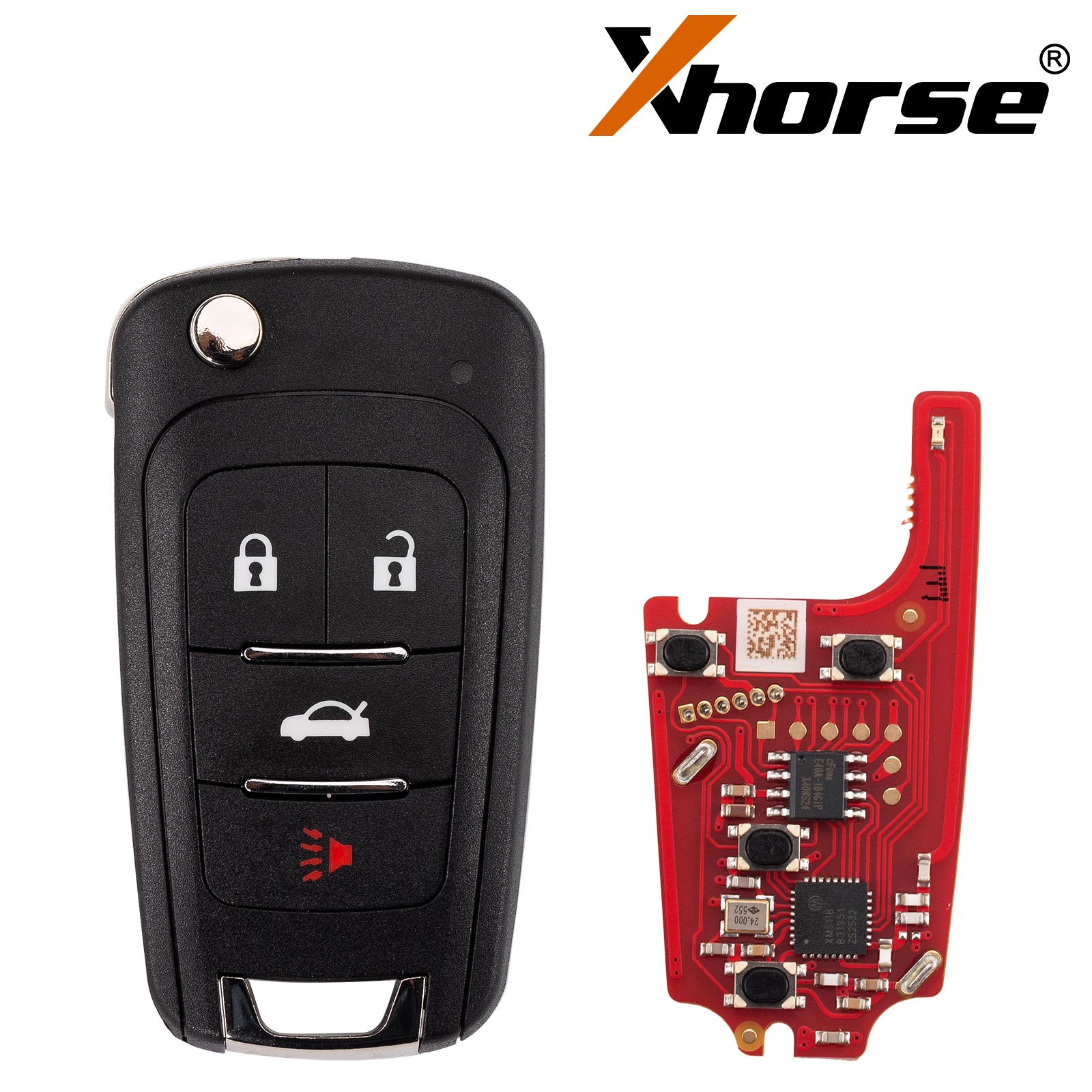 Xhorse XKBU21EN four button foldable remote key for Buick models