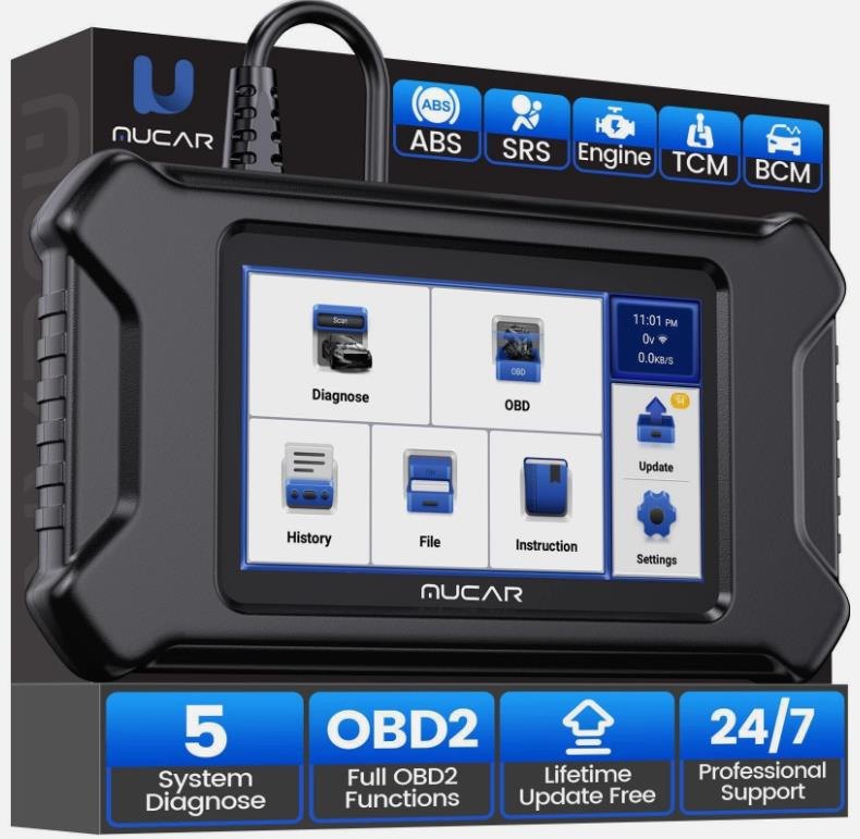 MUCAR CS5 five system scanner with battery testing
