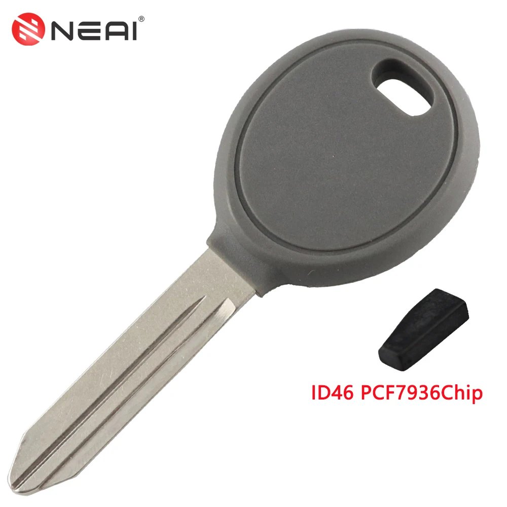 Chrysler Dodge Jeep transponder key shell with uncut blade