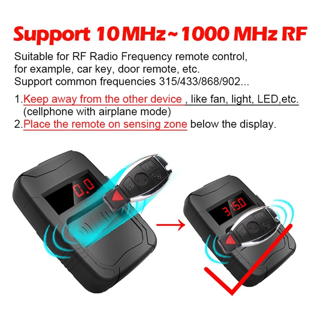 WOYO PL021 car key frequency tester with digital readout