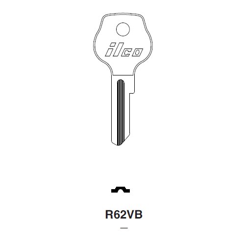 Ilco R62VB uncut key blank for Borguard, Ford International, Isetta