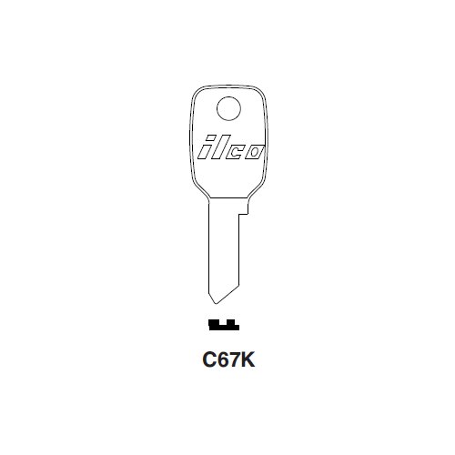 Ilco C67K uncut key blank for Honda Motorcycles