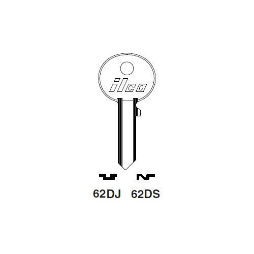 Ilco 62DJ uncut key blank for British Leyland