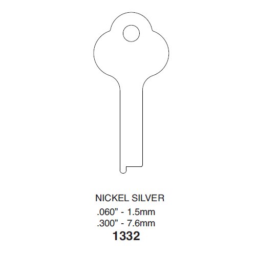 Ilco 1332 uncut key blank for Medart