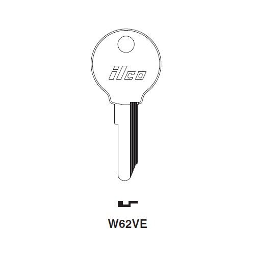 Ilco W62VE uncut key blank for VW