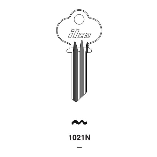 Ilco 1021N uncut key blank for Barrows