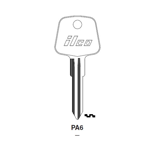 Ilco PA6 uncut key blank for Audi