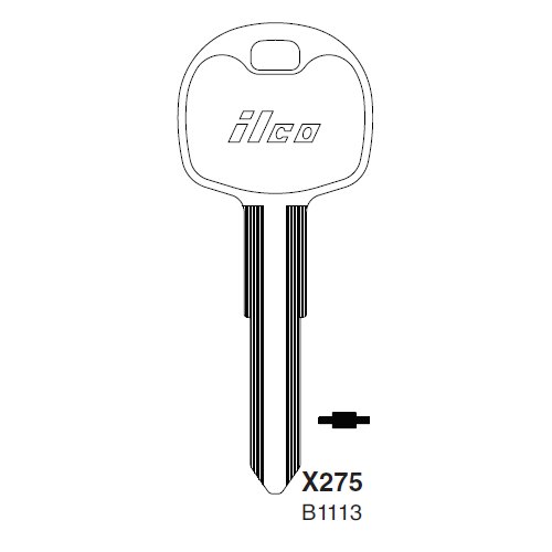 Ilco X275 uncut key blank for Isuzu