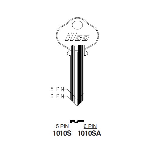 Ilco 1010SA uncut key blank for Sargent
