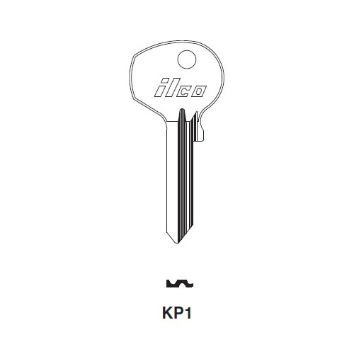 Ilco KP1 uncut key blank for Porsche, VW