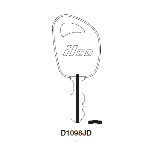 Ilco D1098JD uncut key blank for John Deere
