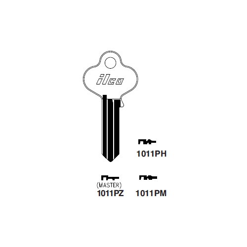 Ilco 1011PZ uncut key blank for Russwin