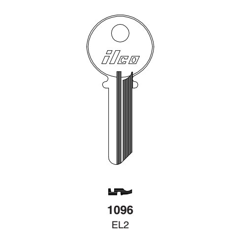 Ilco 1096 uncut key blank for Elgin