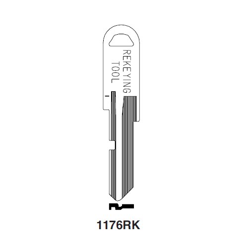 Ilco 1176RK uncut key blank for Kwikset