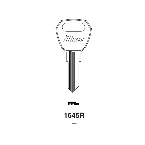 Ilco 1645R uncut key blank for Fulton Hitch