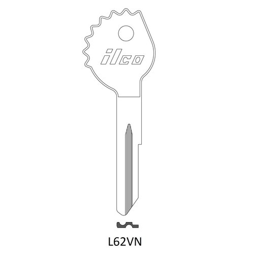 Ilco L62VN uncut key blank for DKW, Opel