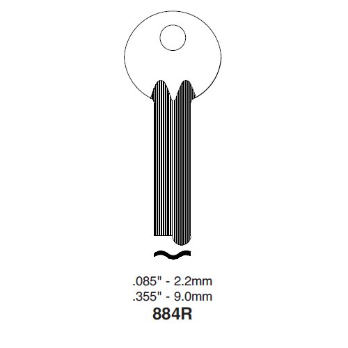 Ilco 884R uncut key blank