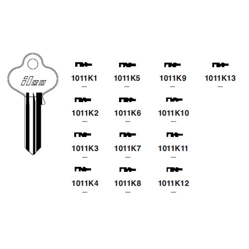 Ilco 1011K3 uncut key blank for Russwin