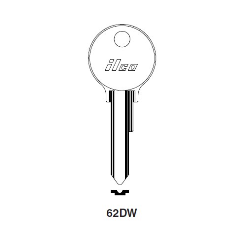 Ilco 62DW uncut key blank for VW