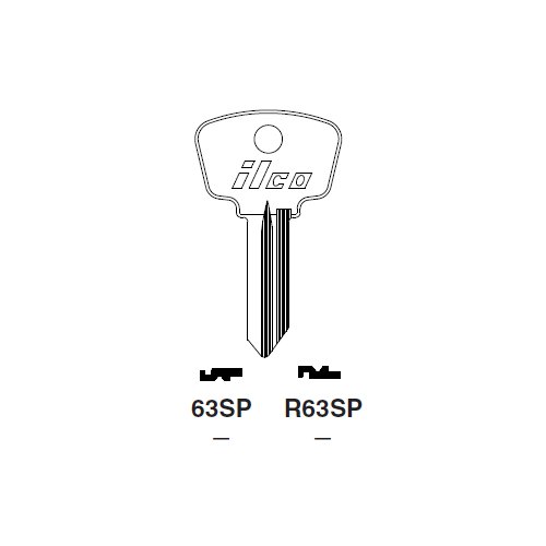 Ilco 63SP uncut key blank for Alfa Romeo, Fiat