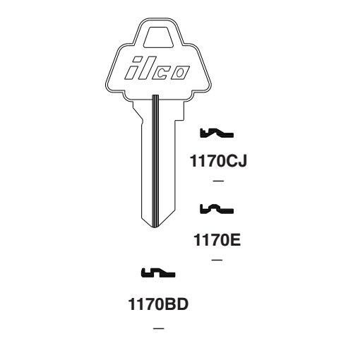 Ilco 1170CJ uncut key blank for Challenger
