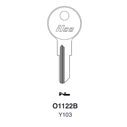 Ilco O1122B uncut key blank for Switches Yale, Hurd, Security