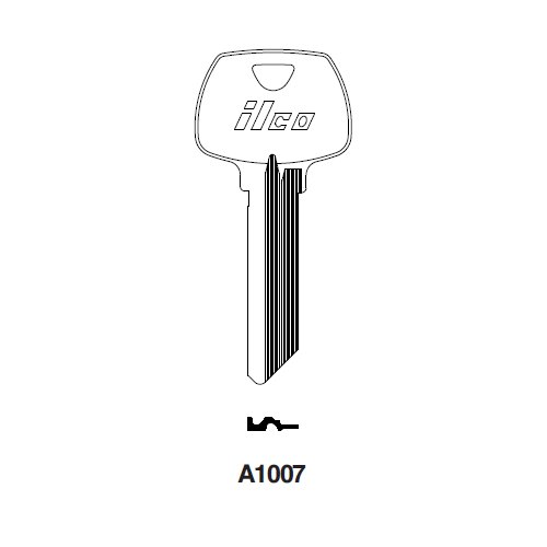 Ilco A1007 uncut key blank for Sargent