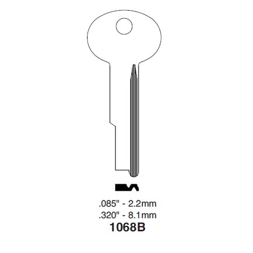 Ilco 1068B uncut key blank