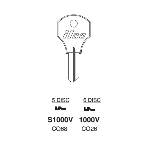 Taylor by Ilco S1000V uncut key blank for Switches