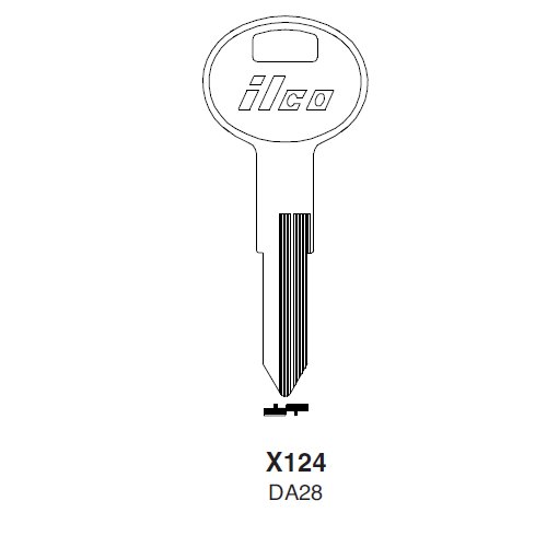 Ilco X124 uncut key blank for Infiniti, Nissan