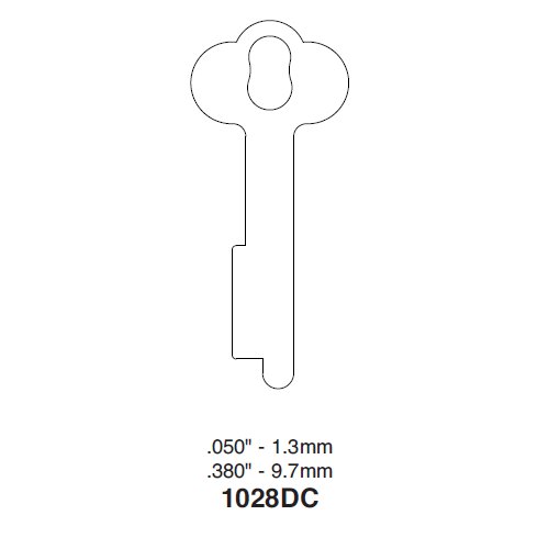 Ilco 1028DC uncut key blank
