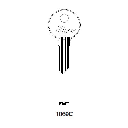 Ilco 1069C uncut key blank for National Cabinet