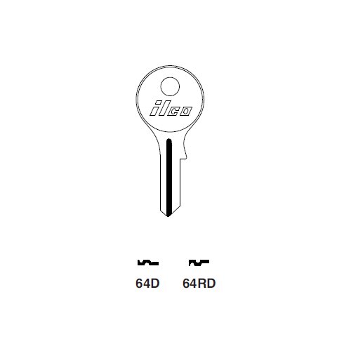 Ilco 64D uncut key blank for Ideal