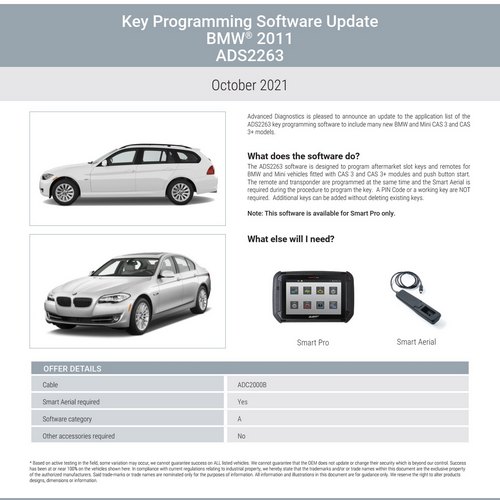 Advanced Diagnostics ADS2263 BMW Software