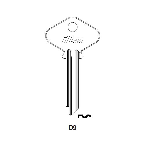 Ilco D9 uncut key blank for Yale