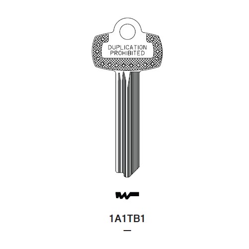 IL 1A1R1 uncut key blank